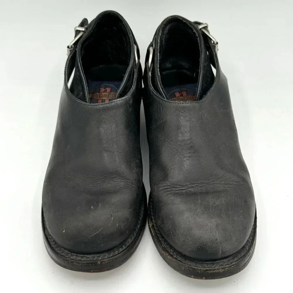 NANA Vintage Late 80s Early 90s Black Leather Single Buckle Shoes Size UK 4 US 6 - Picture 7 of 10